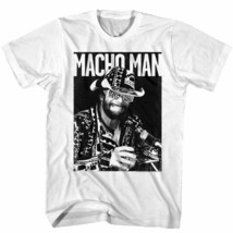 Macho Man Randy Savage Portait Mens T Shirt 80&#39;s Retro Wresting WWE Champion Top - £19.27 GBP+