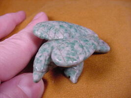 (Y-BIR-EA-ST-703) EAGLE eagles bird GREEN Black Marble stone gemstone ca... - $17.53