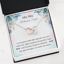 Figlia Necklace | Italian Daughter Gift | Figlia Collana Carta | Italian Message - £35.93 GBP+