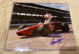 DONNIE ALLISON  HAND SIGNED AUTO 11x14 PHOTO 1970 INDY ROOKIE OF THE YEAR - €111,24 EUR