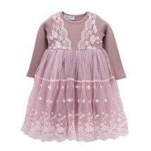 Toddler Girls Long Sleeve Pink Lace Tulle Princess Easter Dress 18M-6Yrs - £31.38 GBP