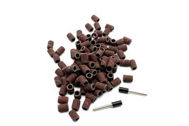 TMAX 100 pc 1/4 Inch Sand Drum Grit 60 Coarse with 2 pc 1/8 Inch Mandrel for - £6.26 GBP