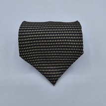 Dimoggio Handmade Silk Necktie Tie Geometric Gold Black Size  57&quot;x4&quot; - £11.74 GBP