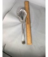 Sterling A. Stowell &amp; Co Large Serving Spoon No Monogram Clam Shell 9&quot; H... - £77.07 GBP