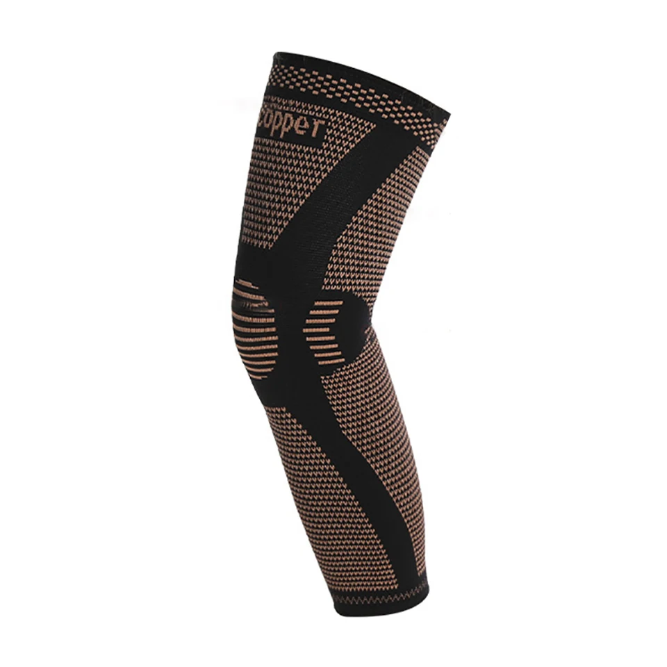 1Pcs Long Copper Nylon Kneepads  Fitness Sided Bullet Compression Knee Guard Art - £125.10 GBP