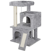 34&quot; Cat Tree Tower For Multiple Cats With Sisal Posts Scratching Board To Play - £56.73 GBP
