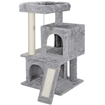 34&quot; Cat Tree Tower For Multiple Cats With Sisal Posts Scratching Board To Play - $70.99