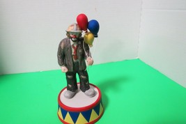Flambro Emmett Kelly Clown Balloons San Francisco Music Box Co 7 1/4" Video - $32.66