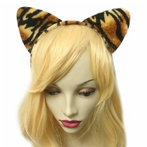 Girls Sexy Leopard Tiger Cat Ear Hair Headband Dance Party Nightclub Hal... - £4.55 GBP