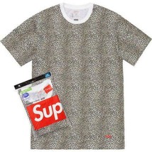 DS Supreme Hanes Leopard Tagless Tees 2 Pack Large SS19 Week0/Week 1- In Hand - £71.93 GBP