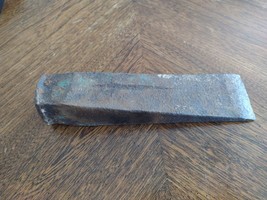 Old VINTAGE LOGGING WEDGE LOGGERS WOODSMAN LUMBERJACK Partial Worn Marking - $18.49