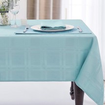Soild Plaid Jacquard Spring Table Cloth Elegance Wrinkle Resistant Contemporary  - £28.43 GBP