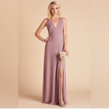 Birdy Grey SHAMIN DRESS CREPE DARK MAUVE Large NEW NWT BRIDESMAID WEDDING - $635.23 MXN