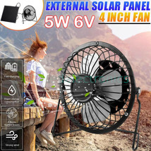 Mini Portable Solar Powered Fan Ventilator Greenhouse Pet Chicken House Cooler - £17.53 GBP