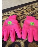 1 Pair John Deere Girls Child Gardening Gloves Pink  - $24.25