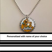 Scooby Doo and Shaggy personalized custom necklace with name of your choice - $7.55