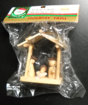 Kurt S Adler Christmas Ornament Miniature Wood Nativity Scene Sealed Bag Taiwan - $7.99