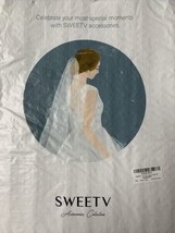 Sweety Wedding Veil White With Comb Tapered 35” Simple Single Layer Tulle - £11.77 GBP
