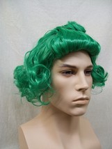 Fun Green Male Candy Creator Wig Oompa Loompa Munchkin Willy Wonka Christmas Elf - £10.97 GBP