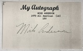 Mike Adamle Signed Autographed 3x5 Index Card #2 - Football - £7.98 GBP