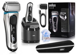 Braun 8370cc Electric Shaver Wet/Dry Rechargeable 8D Flex Head Clean&amp;Charge Base - £408.23 GBP