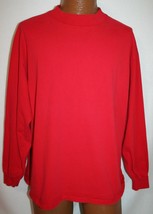 Vintage 90s Soffe Choice Blank Red Long Sleeve Mock Neck T-SHIRT Xl Vtg - £19.38 GBP
