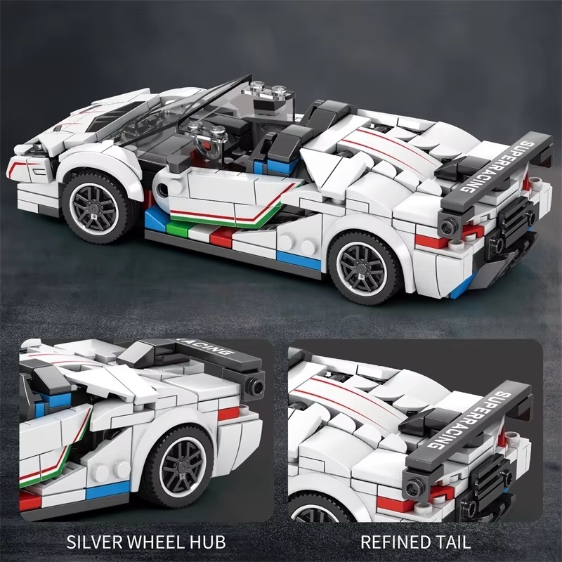 New 382PCS City Racing Car Building Blocks 1:24 Scale Speed Champion Veh... - $18.99