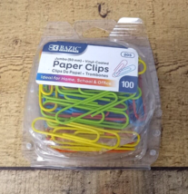 BAZIC Paper Clips 50mm Jumbo Large Size, Color Paper Clip Paperclips (10... - £4.69 GBP