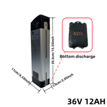 36V12Ah EBIKE Battery Lithium Ion 30A BMS Bottom Discharge Electric Bicy... - $158.42