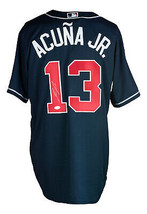 Ronald Acuna Jr. Signé Atlanta Braves Bleu Nike Baseball Jersey JSA ITP - £266.71 GBP