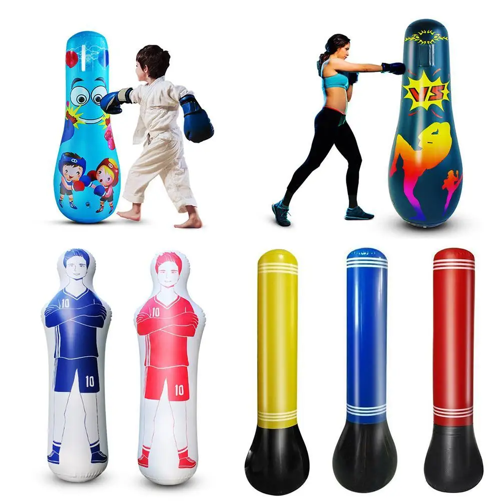 Kid Inflatable Tumbler Boxing Punching Bag Gym Fitness Training Stress Relief - £19.12 GBP+