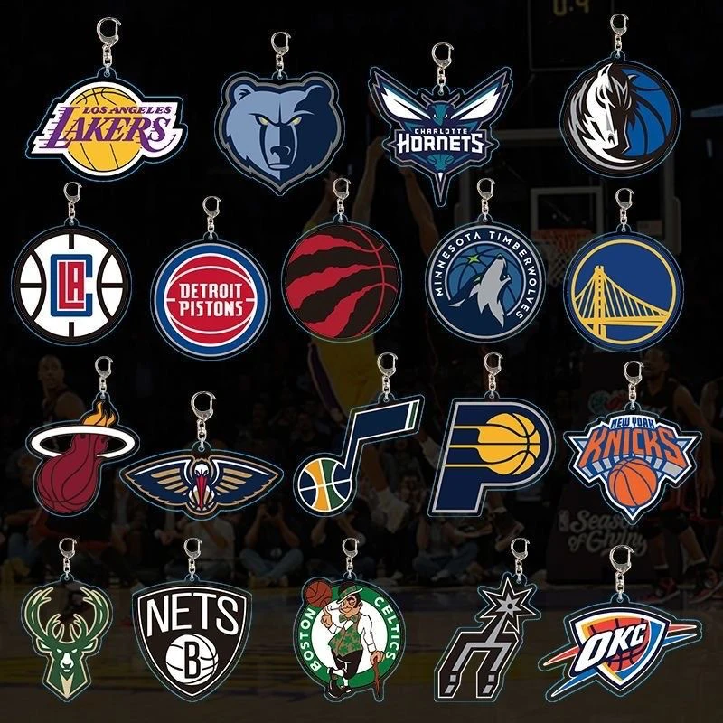 NBA Basketball Star Peripheral Toys Team Logo Acrylic Double-sided HD Pe... - $12.85