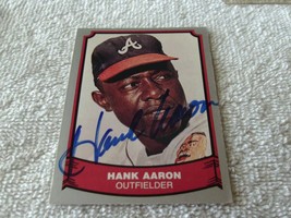 1988 Hank Aaron Original Autograph Signed Baseball Legends # 1 !! - £386.55 GBP