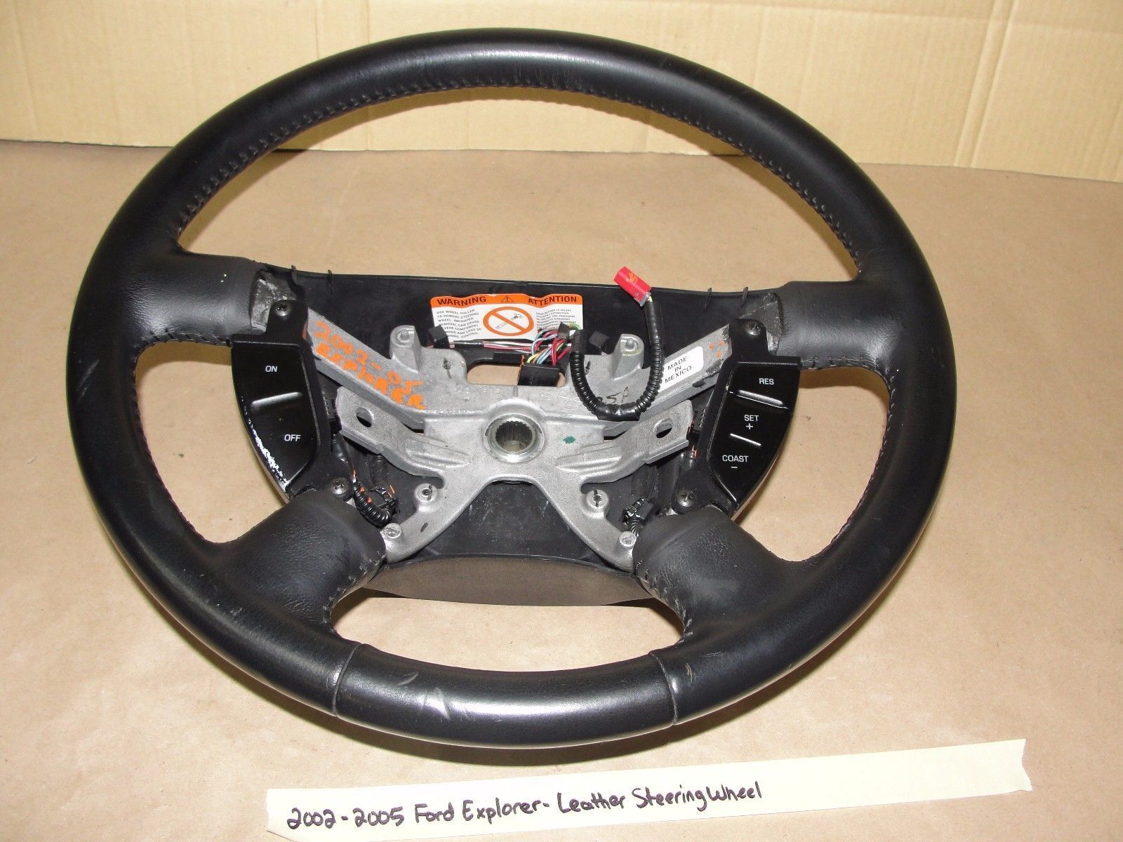 2002-2005 Ford Explorer LEATHER WRAPPED STEERING WHEEL &amp; CRUISE CONTROL ... - $98.99