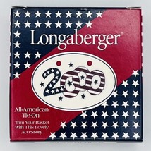 Longaberger Tie-On All American &quot;2000&quot; Sparkler Basket Pottery #35483 NEW RARE - $12.59