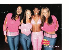 Destiny&#39;s Child teen magazine pinup clipping rare all 4 cute in pink 199... - $3.50