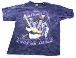 Jimi Hendrix Liquid Blue Purple Haze Tie-Dye T-Shirt Large 100% Cotton - $24.06