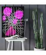 Abstract Pink Strings Canvas Print Wall Decor Art  - $4.99