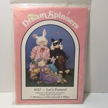 Let&#39;s Pretend Pattern 32&quot; Doll with Costumes Bunny Cat Clown Dream Spinners - £10.12 GBP