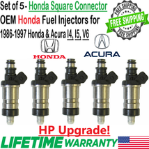 5 Pieces Honda HP Upgrade OEM Fuel Injectors For 1990-1991 Honda Prelude 2.1L I4 - $122.26
