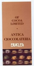 Eraclea Menu Ancient Chocolate Shop Rome Italy Hot Chocolate Drinks  - £21.90 GBP