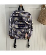 JanSport Daisy Mae Cool Student 17.5&quot; Backpack Flower Gingham Laptop Poc... - $49.50