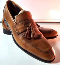 Johnston & Murphy 15-7350 Carlock Brown Leather Loafer Shoes Men's 9M Super Soft - £27.62 GBP