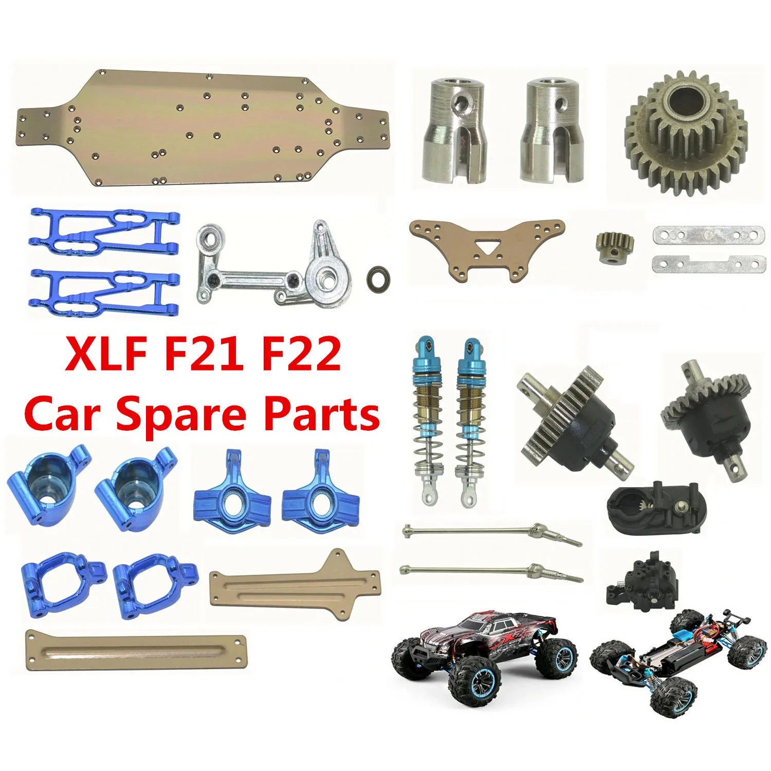 XLF F21 F21A F22 F22A RC Car Spare Parts cup head differential dog bone ... - $12.09+
