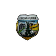 Cincinnati Ohio Fountain Square City State Souvenir Lapel Hat Pin Pinback - £3.86 GBP