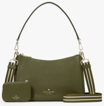 NWB Kate Spade Rosie Shoulder Bag Army Green Pebbled Leather KF086 Gift Bag FS - £112.91 GBP