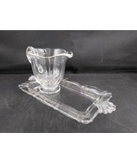 Individual/Breakfast Fostoria Mini Glass Creamer w/Tray, Excellent Condi... - $22.11 CAD