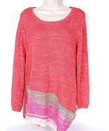 Soft Surroundings Women&#39;s Sweater PS Crew Neck Long Sleeve Salmon Gray - $34.21 CAD