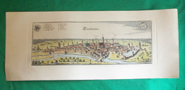 Old Dinkelsbuhl Dunkelsbuhl Bavaria Germany German Cartograph Engraving Art Map - £58.08 GBP