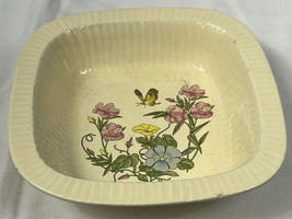 Vintage Treasure Craft Floral &amp; Butterfly 10&quot; Square Ovenware Serving Dish - £12.36 GBP